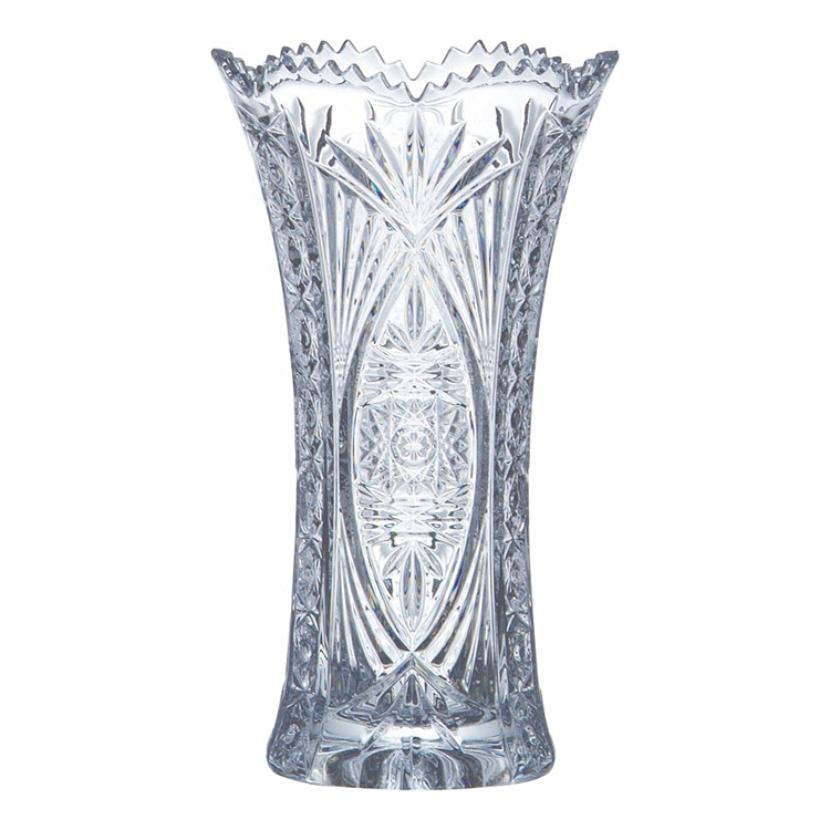 ボヘミア　クリスタル　花瓶22cm　SVV-500の写真