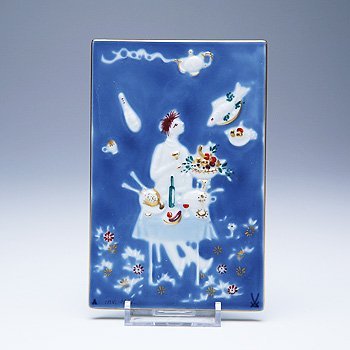 マイセン　陶板(プラーク)　魔法の食卓　930007/9p333 　