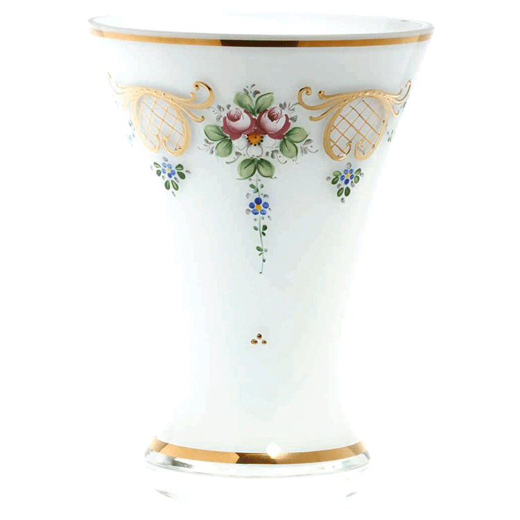 エーゲルマン　ホワイトオパール　花瓶 16.5cm　EGOP-106