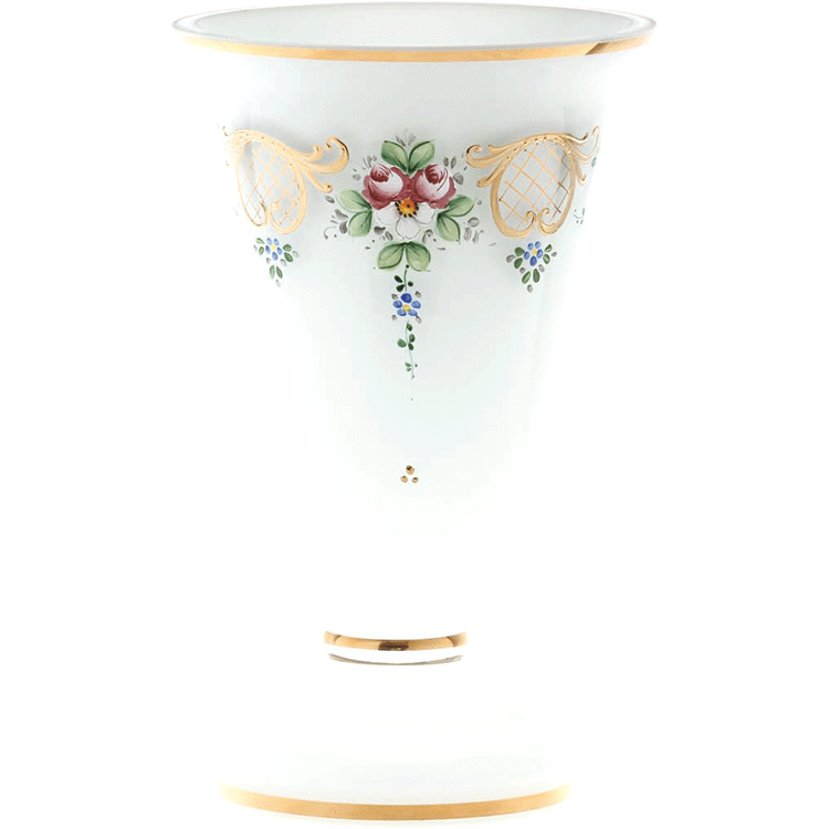 エーゲルマン　ホワイトオパール　花瓶 17.5cm　EGOP-107