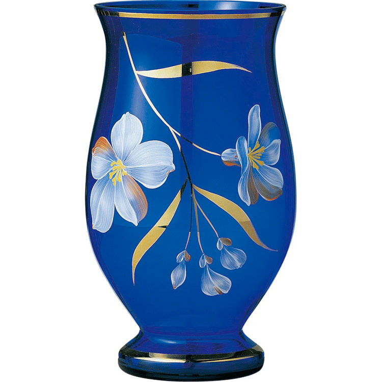 ボヘミア　カリガラス　花瓶20cm　CXV-501