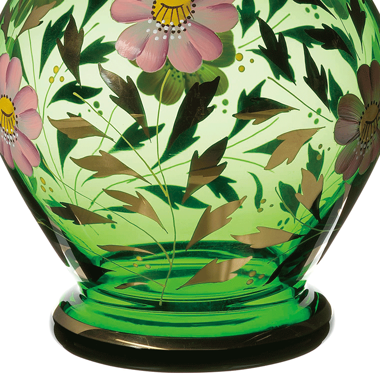 ボヘミア　カリガラス　花瓶23cm　EGV-515のサムネイル