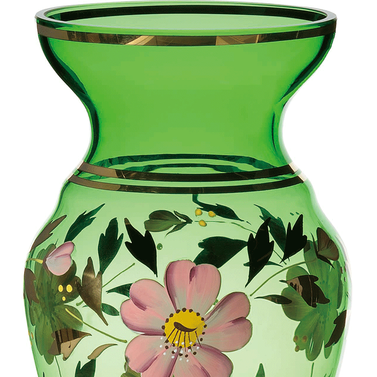 ボヘミア　カリガラス　花瓶26.5cm　EGV-514