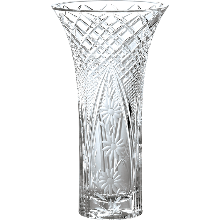 ボヘミア　クリスタル　花瓶25.7cm　SVLF-401