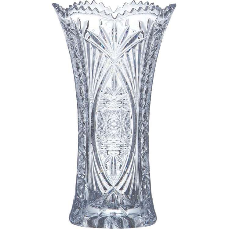 ボヘミア　クリスタル　花瓶28cm　SVV-501