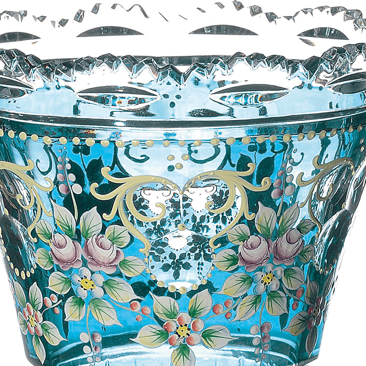ボヘミア　ブルーラスターローズ　花瓶20cm　80029/87998/8のサムネイル