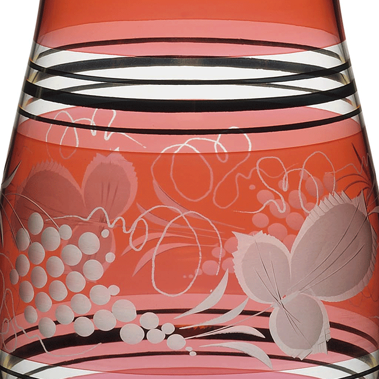 ボヘミア　ルビーラスター　花瓶26cm　APV-500のサムネイル