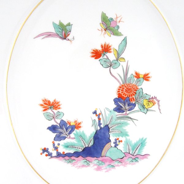 マイセン　陶板(プラーク)　インドの花と蝶　395110-53n31のサムネイル