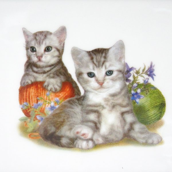 リンドナー　ウォールピクチャー　子猫(二匹)と毛糸玉のサムネイル