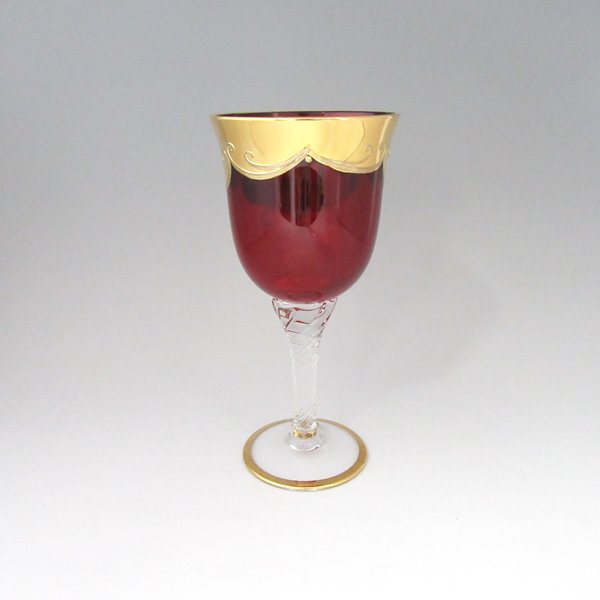 ボヘミア　ハイエナメル　ワイングラス ペアセット APB-150RB のサムネイル