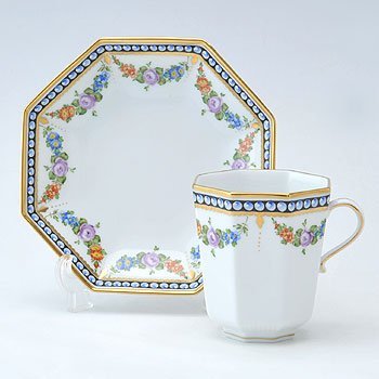 ヘレンド　真珠の首飾り　コーヒーカップ＆ソーサー（オクタゴナル）　GPN-4306-0-00 のサムネイル