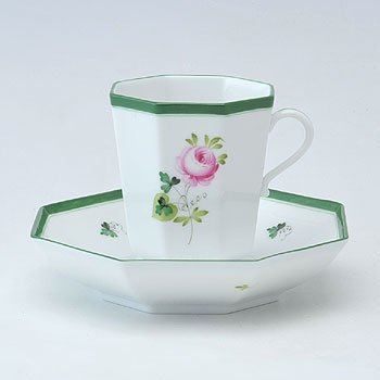 ヘレンド　ウィーンの薔薇　コーヒーカップ&ソーサー（オクタゴナル）　VRH-4306-0-00