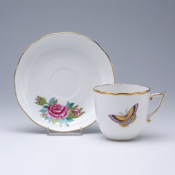 ヘレンド　RP(薔薇と蝶)　コーヒーカップ&ソーサー　RP-20706-0-00 のサムネイル