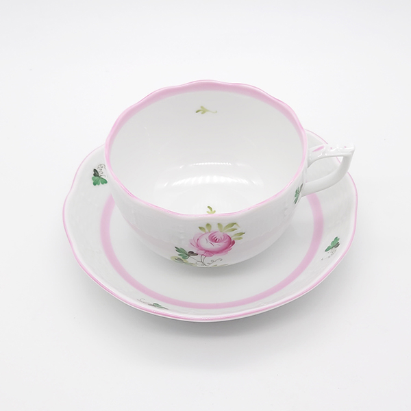 ヘレンド　ウィーンの薔薇ピンク　ティーカップ＆ソーサー　VRH-X4-0724-0-00のサムネイル