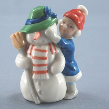 ロイヤルコペンハーゲン　ミニウィンターチルドレン　Girl with snowman　1249263