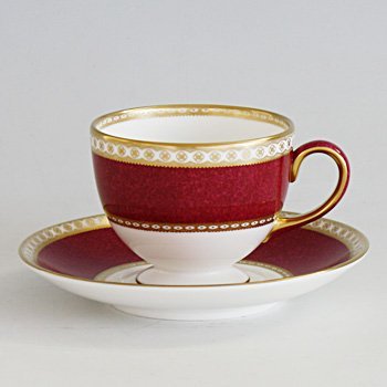 ウェッジウッド　ユーランダーパウダールビー　ティーカップ&ソーサー（珈琲紅茶兼用）の写真