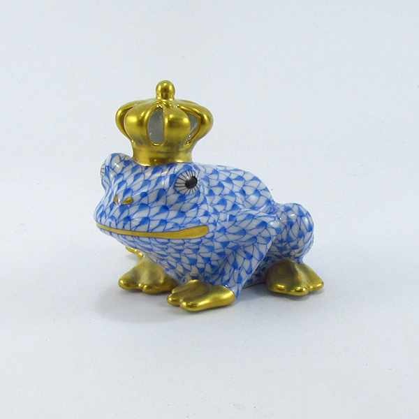 ヘレンド　大人の動物園ブルー　蛙の王様　VHB-15817-0-00