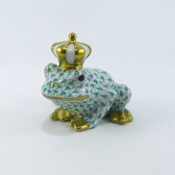 ヘレンド　大人の動物園グリーン　蛙の王様　VHV-15817-0-00