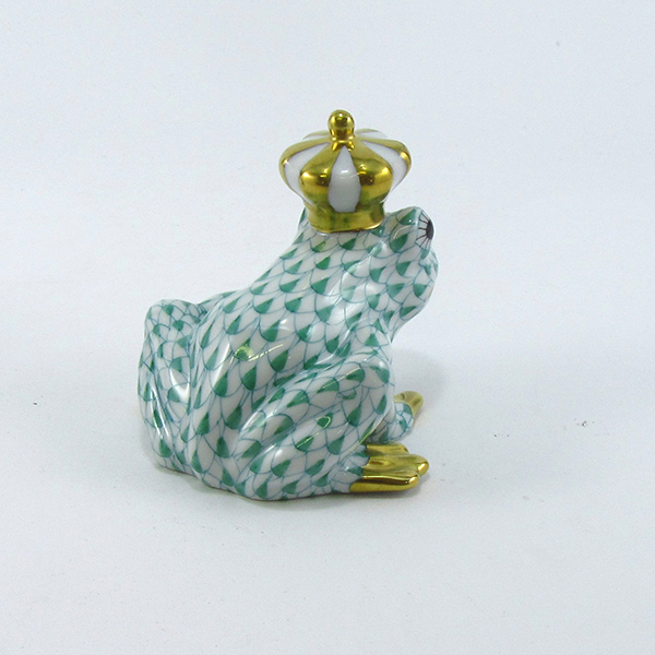 ヘレンド　大人の動物園グリーン　蛙の王様　VHV-15817-0-00のサムネイル