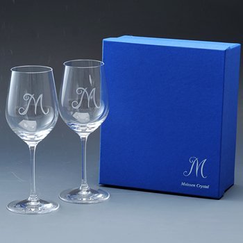マイセンクリスタル　M　ワイングラス（S）　ペア　15-799/0