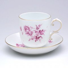 ヘキスト　ラーツヘル・紫の花　コーヒーカップ&ソーサー