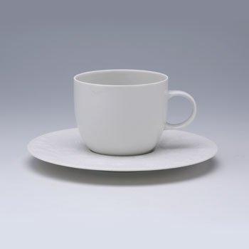 ローゼンタール　魔笛ホワイト　コーヒーカップ&ソーサー の写真