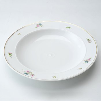 マイセン　ホワイトミニローズ　スープ皿25cm　018913-33489のサムネイル