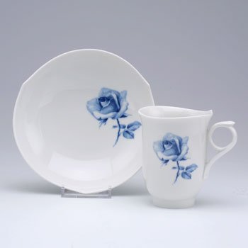 マイセン　青いバラAquatinta-Rose　コーヒーカップ&ソーサー　750501-28582のサムネイル