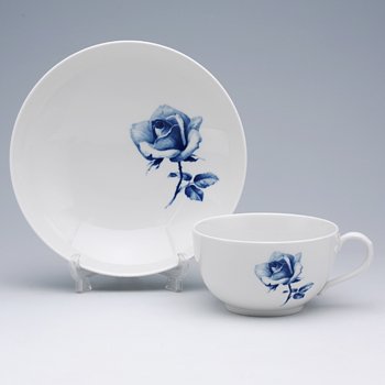 マイセン　青いバラAquatinta-Rose　ティーカップ&ソーサー　750501-10634のサムネイル