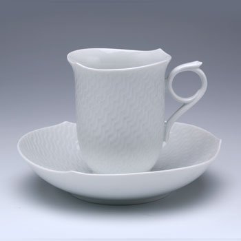 マイセン　波の戯れホワイト　コーヒーカップ&ソーサー　000001-29582   　