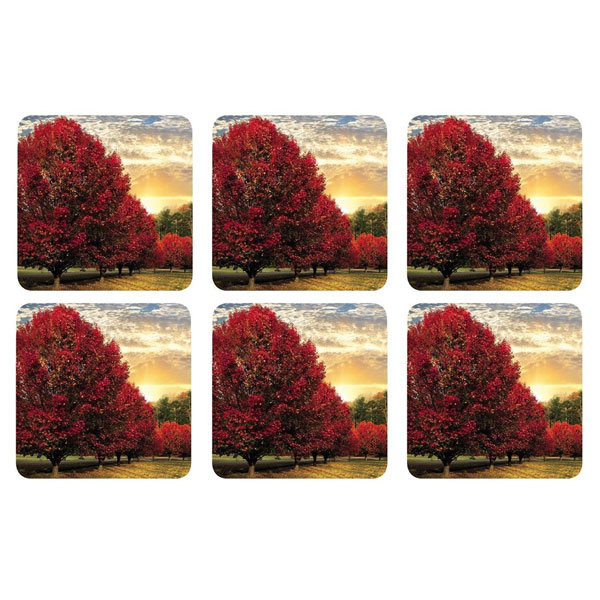 ピンパーネル　コースター6pcsセット　Crimson Trees　X0010268885のサムネイル