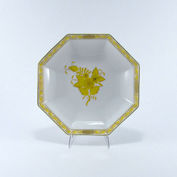 ヘレンド　アポニーイエロー　小皿(オクタゴナル)13.5cm　AJ-4304-1-00