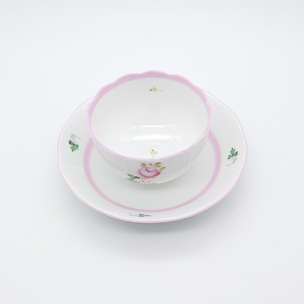 ヘレンド　ウィーンの薔薇ピンク　ジャパニーズティーカップ&ソーサー　VRH-X4-0710-0-91のサムネイル