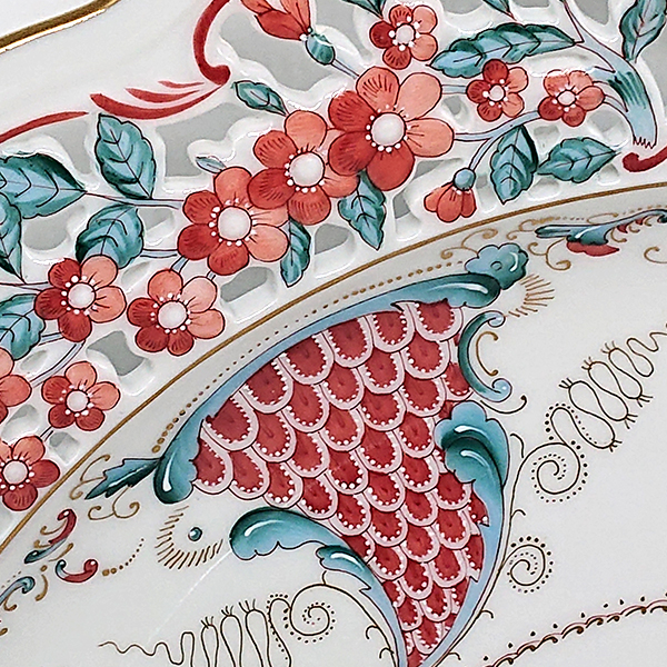 ヘレンド　トゥッピーニの角笛　飾り皿レース34cm　TCA-8402-0-50のサムネイル