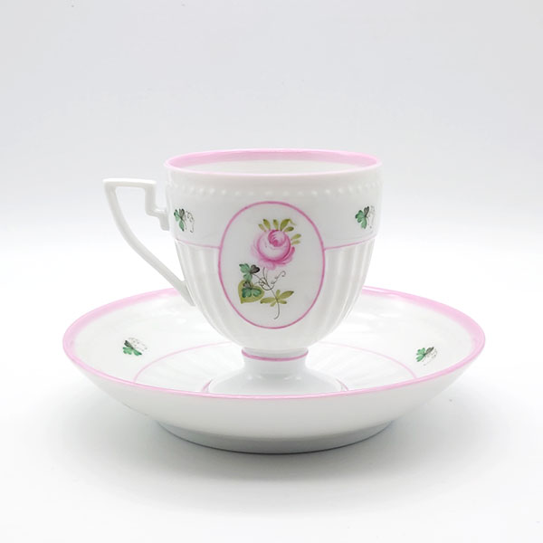 ヘレンド　ウィーンの薔薇ピンク　コーヒーカップ&ソーサー(アンピール)　VRH-X4-4467-0-00のサムネイル