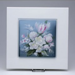 マイセン　陶板(プラーク)　春の花々　931248-95134