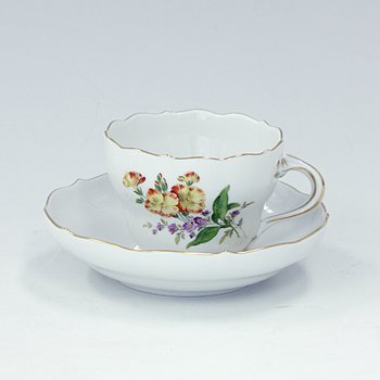 マイセン　二つ花　コーヒーカップ&ソーサー　040110-00582aの写真