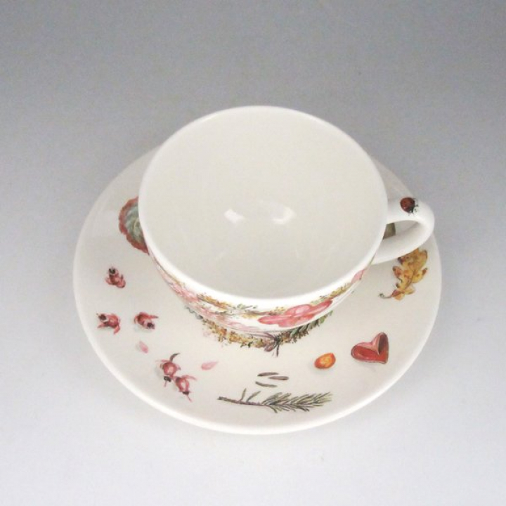 【倉庫取り寄せ商品】ジアン ブーケ ティーカップ＆ソーサー 17782PTH