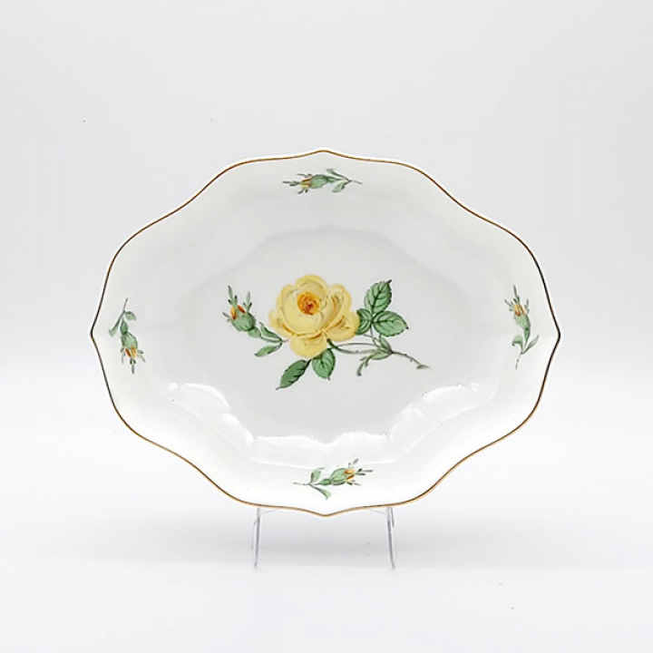 【倉庫取り寄せ商品】マイセン イエローローズ ディッシュ菱形16cm 020610-53606