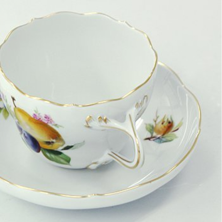 【納期:最長1年】マイセン フルーツ コーヒーカップ&ソーサー 240210-00582c