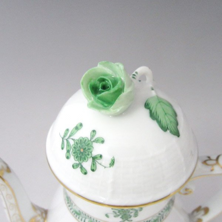ヘレンド アポニーグリーン モカポット AV-0616-0-09