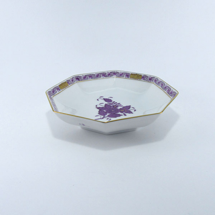 【倉庫取り寄せ商品】ヘレンド アポニーライラック 小皿（オクタゴナル）13.5cm AL-4304-1-00