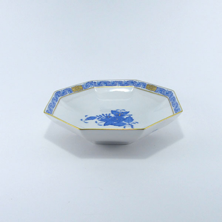 【倉庫取り寄せ商品】ヘレンド アポニーブルー 小皿（オクタゴナル）13.5cm AB-4304-1-00