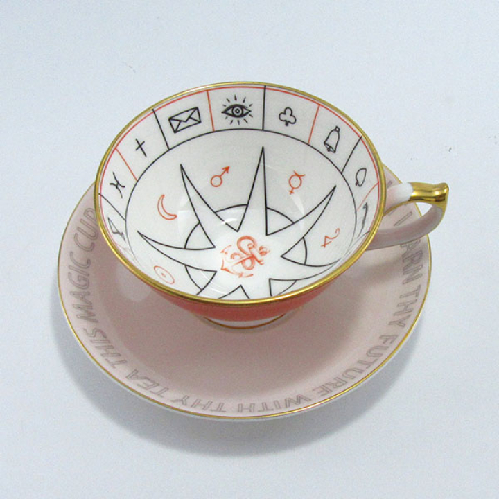 エインズレイ フォーチュンテリング ネルロス コーラル ティーカップ&ソーサー