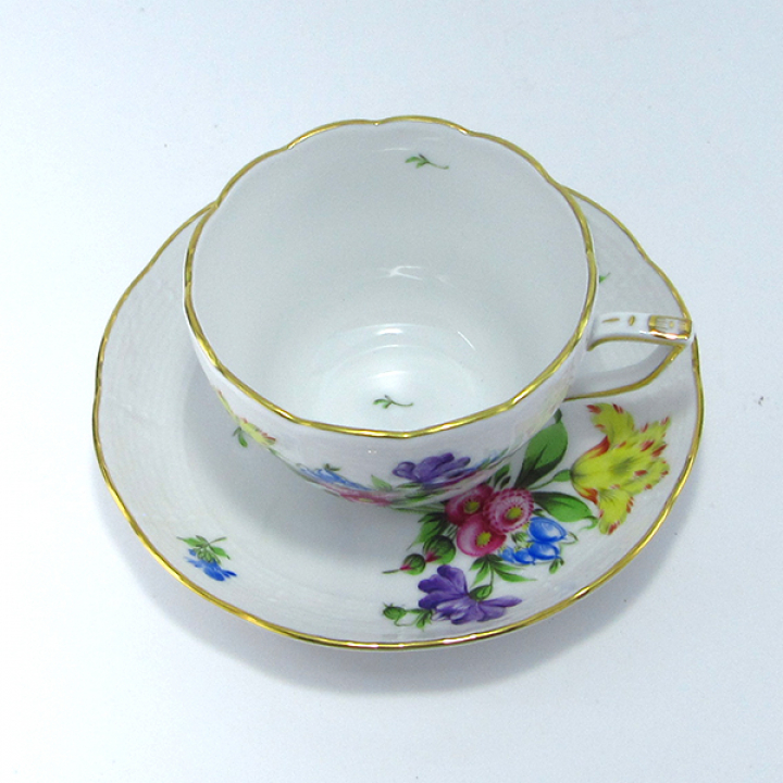 【倉庫取り寄せ商品】ヘレンド チューリップブーケ 兼用カップ&ソーサーNo6 BT6-0730-0-006