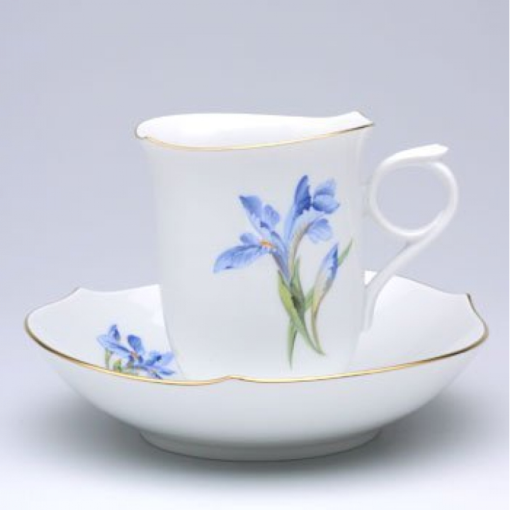 【納期:最長1年】マイセン フラワー コーヒーカップ&ソーサー 039210-28582Iris