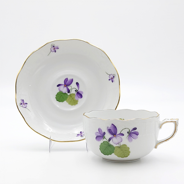 【倉庫取り寄せ商品】ヘレンド バイオレット ティーカップ&ソーサー VIOLET-0724-0-00