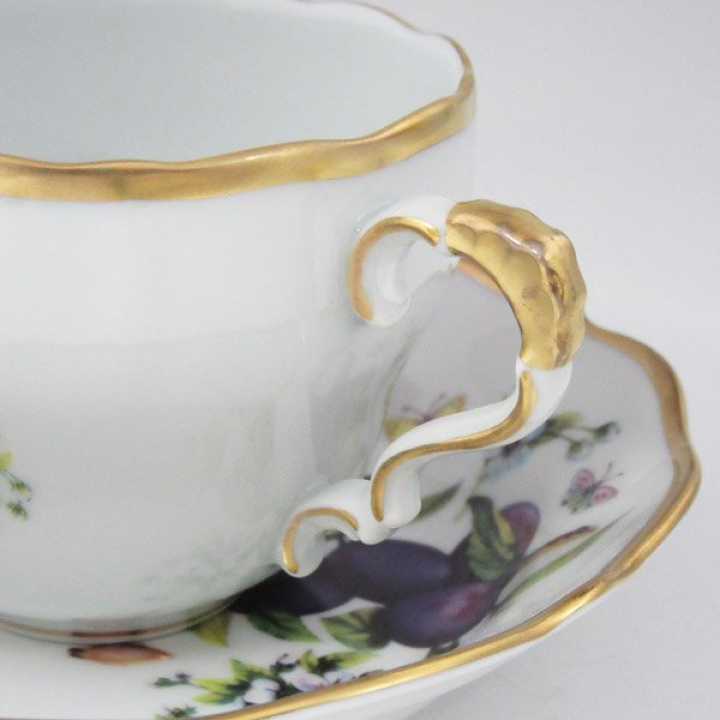 【倉庫取り寄せ商品】リンドナー フルーツ（プラム） コーヒーカップ&ソーサー