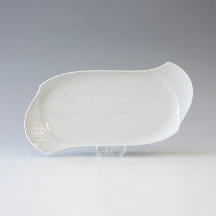 【店舗取り寄せ商品】マイセン 波の戯れホワイト サンドイッチトレイ31cm 000001-29508