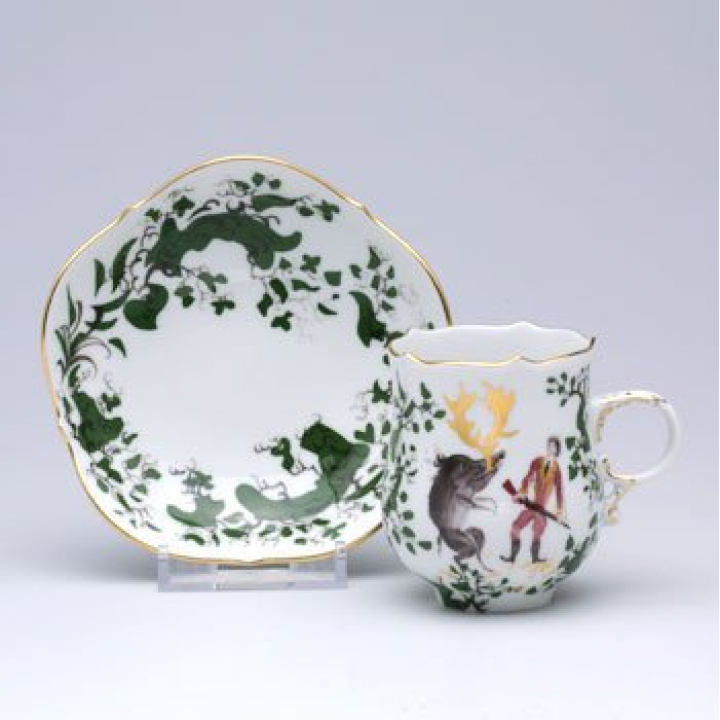 【店舗取り寄せ商品】マイセン 猟師のほら話 モカカップ&ソーサーNo4 682110-23580-4